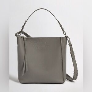 ALL SAINTS Kita Leather Crossbody Bag in Storm Grey